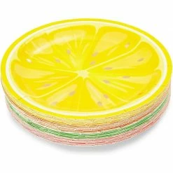 Blue Panda Tutti Fruity, Citrus Fruit Party Plates With Gold Foil Details For Summer Celebrations (9 In, 48 Pack) 13 Blue Panda Tutti Fruity, Citrus Fruit Party Plates With Gold Foil Details For Summer Celebrations (9 In, 48 Pack)