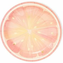Blue Panda Tutti Fruity, Citrus Fruit Party Plates With Gold Foil Details For Summer Celebrations (9 In, 48 Pack) 15 Blue Panda Tutti Fruity, Citrus Fruit Party Plates With Gold Foil Details For Summer Celebrations (9 In, 48 Pack)
