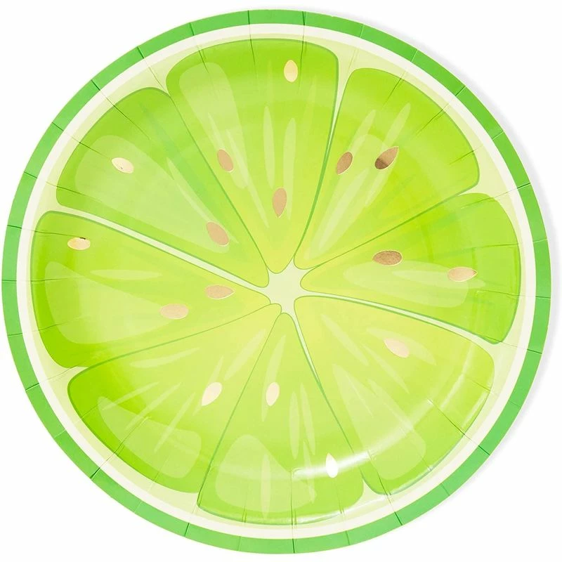 Blue Panda Tutti Fruity, Citrus Fruit Party Plates With Gold Foil Details For Summer Celebrations (9 In, 48 Pack) 9 Blue Panda Tutti Fruity, Citrus Fruit Party Plates With Gold Foil Details For Summer Celebrations (9 In, 48 Pack)