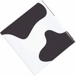 Blue Panda Cow Print Tablecloth For Farm Animal Party (54 X 108 In, 3 Pack)