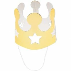 Blue Panda Gold Foil Paper Party Crown Hats (3.3 X 3 Inches, 48-Pack) Decorations
