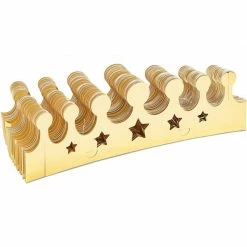 Blue Panda Gold Foil Paper Party Crown Hats (3.3 X 3 Inches, 48-Pack) Decorations