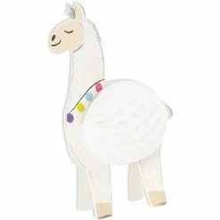 Blue Panda Llama Honeycomb And Cactus Centerpiece For Table Decorations (8 Pack)