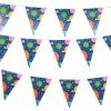 Blue Panda Outer Space Universe Theme Double-Sided Triangle Party Banners For Kids (11 Ft, 3 Pack)