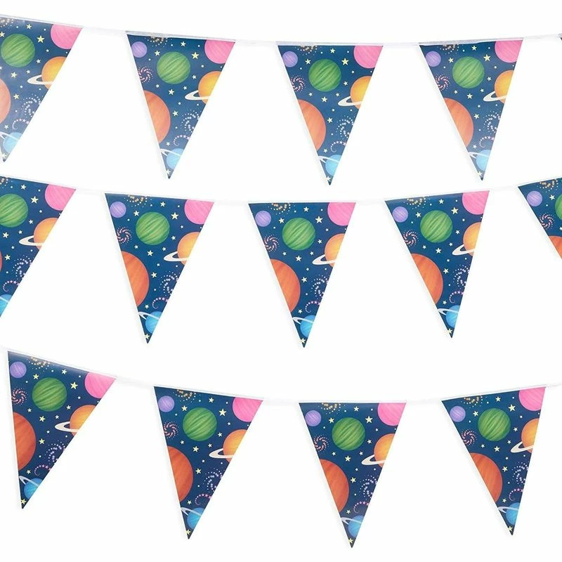 Blue Panda Outer Space Universe Theme Double-Sided Triangle Party Banners For Kids (11 Ft, 3 Pack) 3 Blue Panda Outer Space Universe Theme Double-Sided Triangle Party Banners For Kids (11 Ft, 3 Pack)
