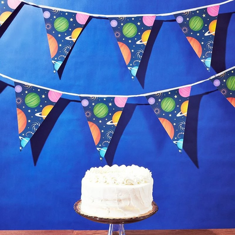 Blue Panda Outer Space Universe Theme Double-Sided Triangle Party Banners For Kids (11 Ft, 3 Pack) 5 Blue Panda Outer Space Universe Theme Double-Sided Triangle Party Banners For Kids (11 Ft, 3 Pack)