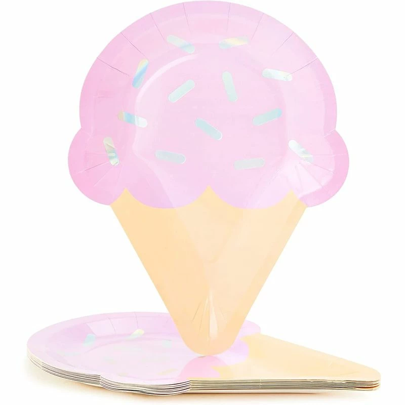 Blue Panda Ice Cream Party Plates (10 Inches, 48-Pack) 6 Blue Panda Ice Cream Party Plates (10 Inches, 48-Pack)