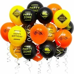 Blue Panda Construction Birthday Party Balloons (12 In., 50 Pack)