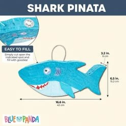 Blue Panda Shark Party Pinata, Blue (16.6 X 6.5 In) Decorations