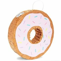 Blue Panda Donut Pinata (12.75 X 3 In, Pink) Decorations