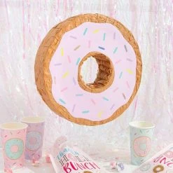 Blue Panda Donut Pinata (12.75 X 3 In, Pink) Decorations 10 Blue Panda Donut Pinata (12.75 X 3 In, Pink) Decorations