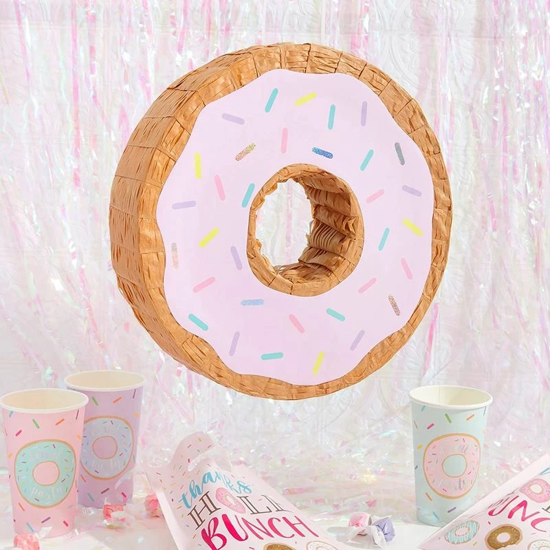 Blue Panda Donut Pinata (12.75 X 3 In, Pink) Decorations 5 Blue Panda Donut Pinata (12.75 X 3 In, Pink) Decorations