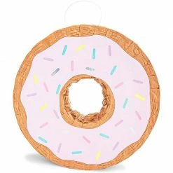 Blue Panda Donut Pinata (12.75 X 3 In, Pink) Decorations 12 Blue Panda Donut Pinata (12.75 X 3 In, Pink) Decorations