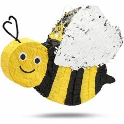 Blue Panda Decorations Bumble Bee Pinata For Gender Reveal Or Birthday Party (15.5 X 13 Inches)