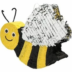 Blue Panda Decorations Bumble Bee Pinata For Gender Reveal Or Birthday Party (15.5 X 13 Inches)