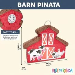 Blue Panda Barnyard Pinata For Farmhouse Or Country Party (17 X 12.75 In) Decorations