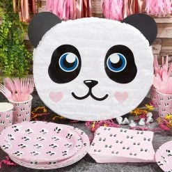 Blue Panda Small Panda Pinata For Animal Birthday Party Supplies (14.5 X 13 X 3 Inches)