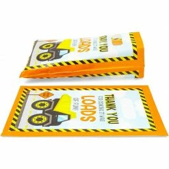 Blue Panda Party Bags And Boxes Thank You, Construction Party Favor Goodie Bags (100 Pack)