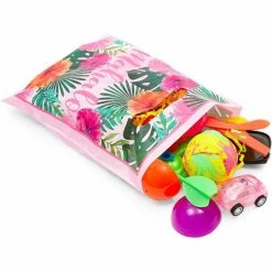 Blue Panda Party Bags And Boxes Hawaiian Luau Party Favor Bags For Birthday, Mahalo (100 Pack)