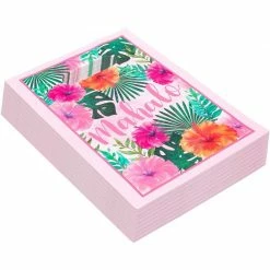 Blue Panda Party Bags And Boxes Hawaiian Luau Party Favor Bags For Birthday, Mahalo (100 Pack)