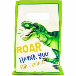 Blue Panda Dinosaur Party Favor Goodie Bags (100 Pack)