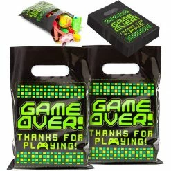 Blue Panda Party Bags And Boxes Video Game Party Favor Goodie Bags (9.3 X 6.5 In, 100 Pack)
