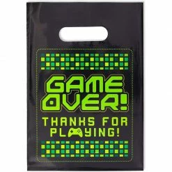 Blue Panda Party Bags And Boxes Video Game Party Favor Goodie Bags (9.3 X 6.5 In, 100 Pack)