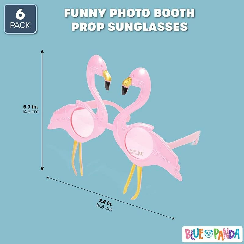 Blue Panda Flamingo Sunglasses For Hawaiian Luau Party (6 Pack) Beach And Luau 4 Blue Panda Flamingo Sunglasses For Hawaiian Luau Party (6 Pack) Beach And Luau