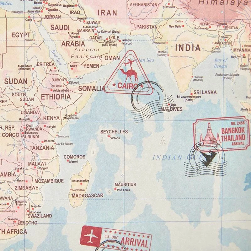 Blue Panda World Map Travel Party Favor Bags With Stickers (8.7 X 5.15 In, 36 Pack) 9 Blue Panda World Map Travel Party Favor Bags With Stickers (8.7 X 5.15 In, 36 Pack)