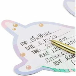 Blue Panda Animals And Safari Narwhals Birthday Party Invitations With Aqua Envelopes, Ocean Party Decorations (5 X 7 In, 36 Pack)