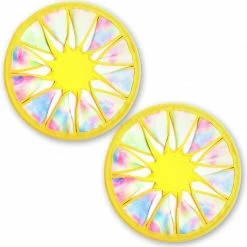 Blue Panda Soft Catch Flying Disc Toy (Yellow, 12 Inches, 2-Pack)