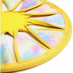 Blue Panda Soft Catch Flying Disc Toy (Yellow, 12 Inches, 2-Pack)