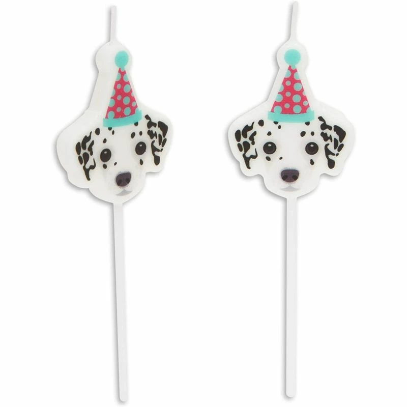 Blue Panda Puppy Dog Cake Toppers With Thin Candles In Holders (18 Pieces) 7 Blue Panda Puppy Dog Cake Toppers With Thin Candles In Holders (18 Pieces)