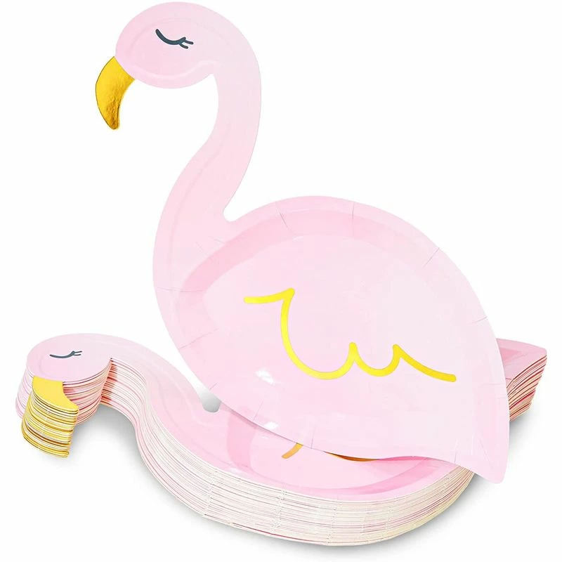 Blue Panda Pink Flamingo Party Paper Plates With Gold Foil (9 X 11.45 Inches, 48 Pack) 3 Blue Panda Pink Flamingo Party Paper Plates With Gold Foil (9 X 11.45 Inches, 48 Pack)