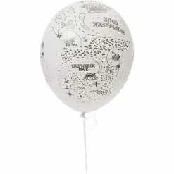 Blue Panda Pirate Birthday Party Balloon Kit With String (Black, White, Red, 15 Balloons)