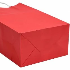 Blue Panda Paper Party Gift Bags With Handles (9 X 5.3 In, Red, 25-Pack) Party Bags And Boxes