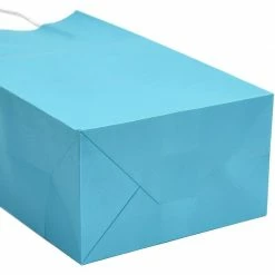 Blue Panda Party Bags And Boxes Paper Party Gift Bags With Handles (9 X 5.3 In, Blue, 25-Pack)