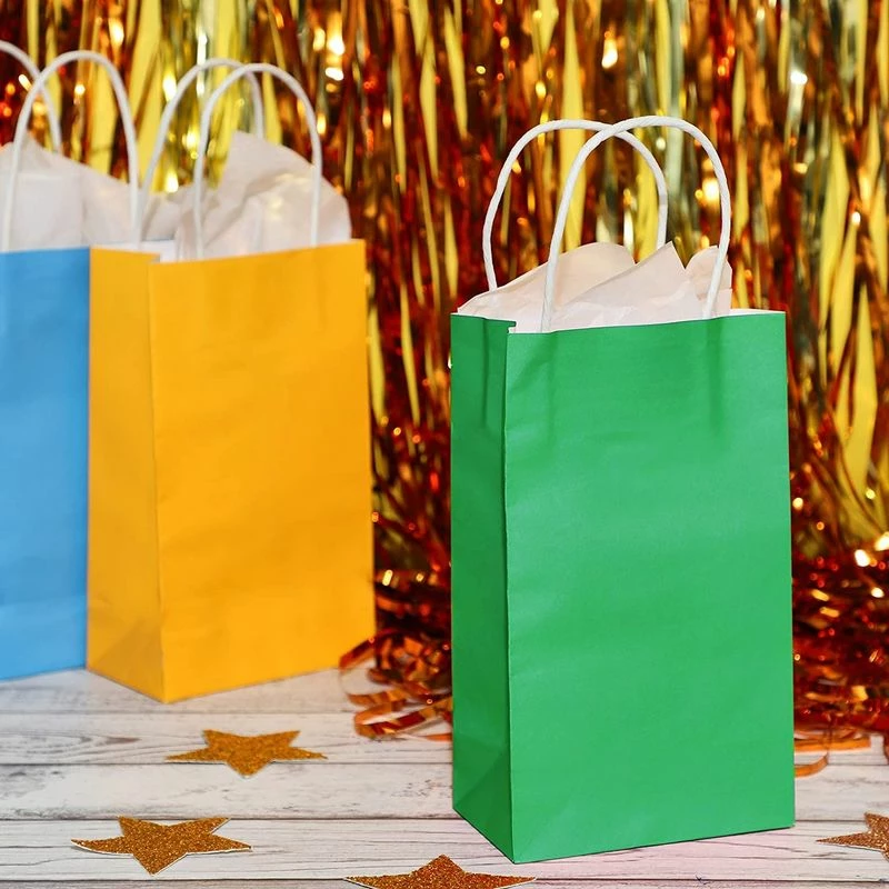 Blue Panda Paper Party Gift Bags With Handles (9 X 5.3 In, Green, 25 Pack) Party Bags And Boxes 5 Blue Panda Paper Party Gift Bags With Handles (9 X 5.3 In, Green, 25 Pack) Party Bags And Boxes