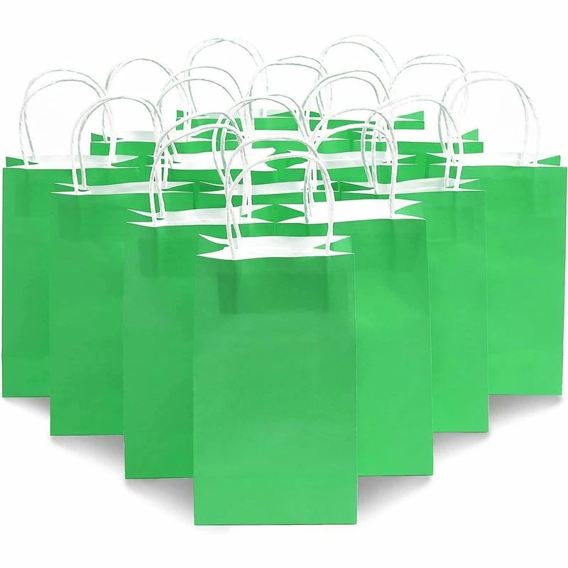 Blue Panda Paper Party Gift Bags With Handles (9 X 5.3 In, Green, 25 Pack) Party Bags And Boxes 9 Blue Panda Paper Party Gift Bags With Handles (9 X 5.3 In, Green, 25 Pack) Party Bags And Boxes