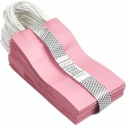 Blue Panda Paper Party Gift Bags With Handles (9 X 5.3 In, Pink, 25-Pack)