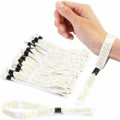 Blue Panda Party Favors Team Bride Wristband Bracelets (30 Pack)