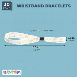 Blue Panda Party Favors Team Bride Wristband Bracelets (30 Pack)