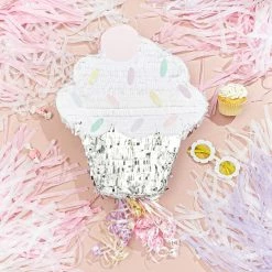 Blue Panda Decorations Small Cupcake Pinata For Birthday Party Supplies (15 X 13 X 3 Inches)