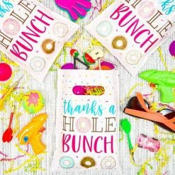 Blue Panda Donut Party Favor Goodie Bags (100 Pack) 12 Blue Panda Donut Party Favor Goodie Bags (100 Pack)