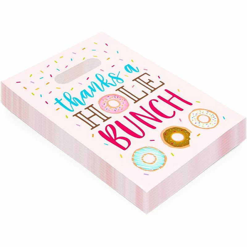 Blue Panda Donut Party Favor Goodie Bags (100 Pack) 9 Blue Panda Donut Party Favor Goodie Bags (100 Pack)