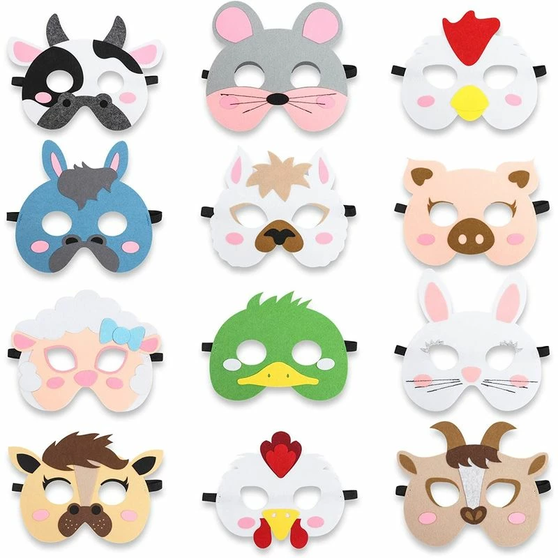 Blue Panda Animal Masks For Farm Animal Party Favors (7 X 7.2 Inches, 12 Pack) 3 Blue Panda Animal Masks For Farm Animal Party Favors (7 X 7.2 Inches, 12 Pack)
