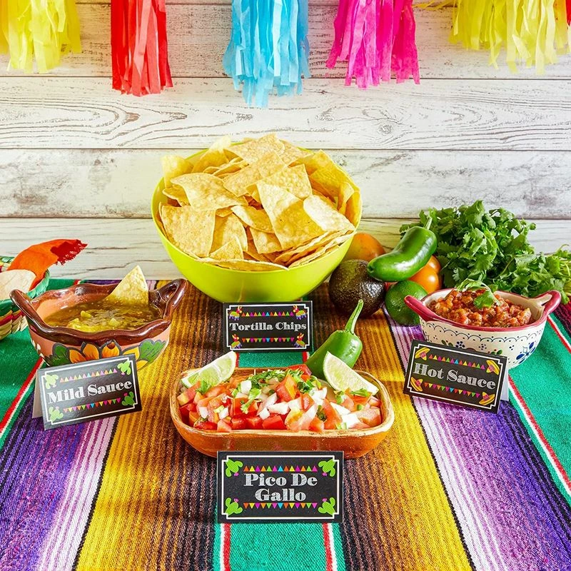 Blue Panda Mexican Food Party Supplies, Fiesta Place Cards, 12 Designs For Parties And Cinco De Mayo (3.5 X 2 In, 60-Pk) Decorations 5 Blue Panda Mexican Food Party Supplies, Fiesta Place Cards, 12 Designs For Parties And Cinco De Mayo (3.5 X 2 In, 60-Pk) Decorations