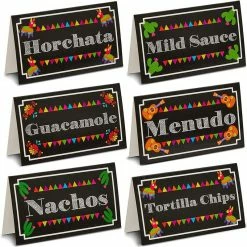 Blue Panda Mexican Food Party Supplies, Fiesta Place Cards, 12 Designs For Parties And Cinco De Mayo (3.5 X 2 In, 60-Pk) Decorations 16 Blue Panda Mexican Food Party Supplies, Fiesta Place Cards, 12 Designs For Parties And Cinco De Mayo (3.5 X 2 In, 60-Pk) Decorations