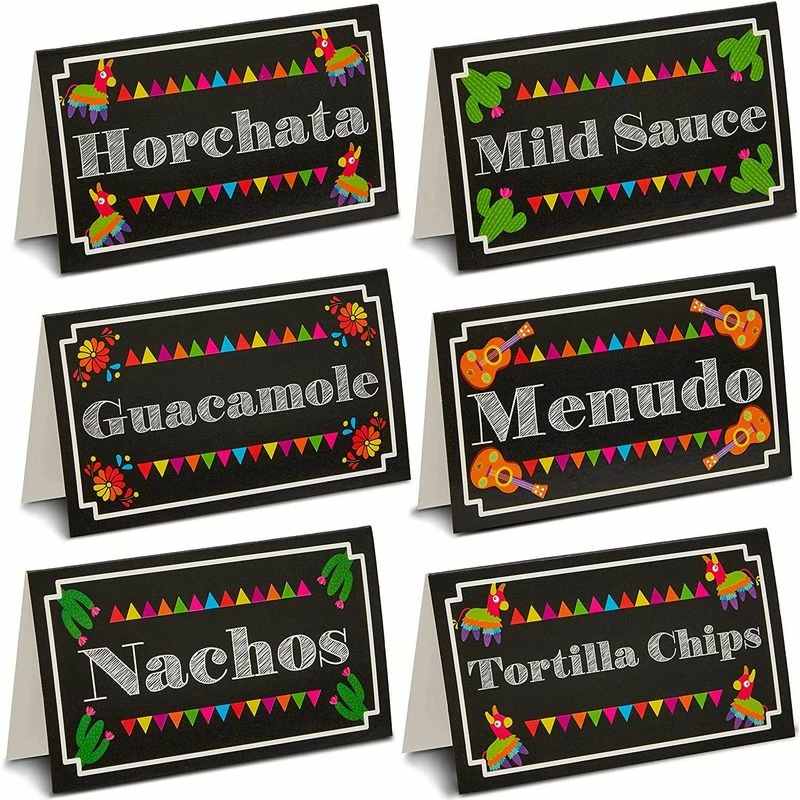 Blue Panda Mexican Food Party Supplies, Fiesta Place Cards, 12 Designs For Parties And Cinco De Mayo (3.5 X 2 In, 60-Pk) Decorations 8 Blue Panda Mexican Food Party Supplies, Fiesta Place Cards, 12 Designs For Parties And Cinco De Mayo (3.5 X 2 In, 60-Pk) Decorations