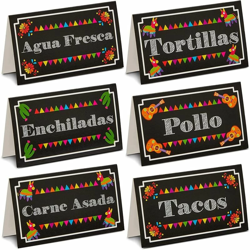 Blue Panda Mexican Food Party Supplies, Fiesta Place Cards, 12 Designs For Parties And Cinco De Mayo (3.5 X 2 In, 60-Pk) Decorations 10 Blue Panda Mexican Food Party Supplies, Fiesta Place Cards, 12 Designs For Parties And Cinco De Mayo (3.5 X 2 In, 60-Pk) Decorations